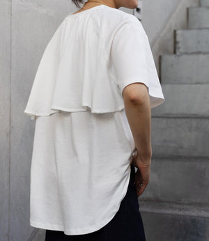 【吸水速乾・接触冷感】バックフリルドッキングカットソー