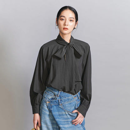 【WEB限定 Wardrobe DAILY MINIMAL】リボンタイブラウス -2WAY/ウォッシャブル-
