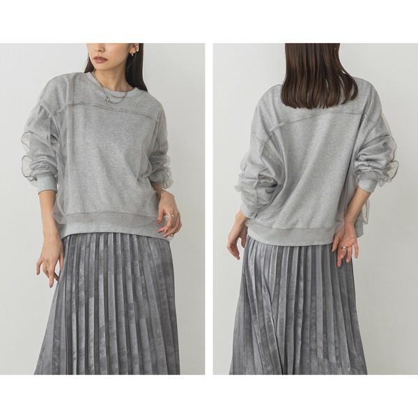 チュールレイヤードカットソー