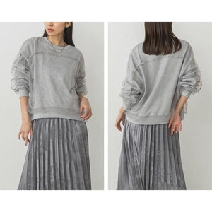 チュールレイヤードカットソー