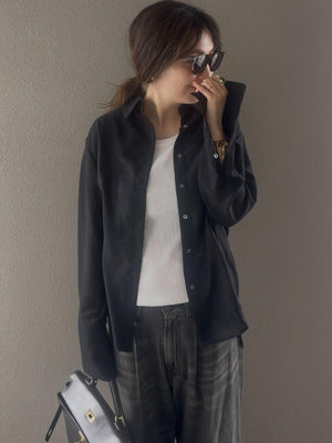 Sheer long cuffs shirt