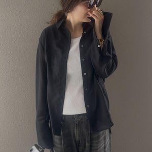 Sheer long cuffs shirt
