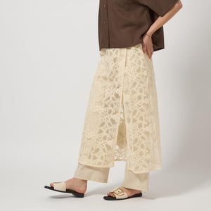 レース レイヤード スカート