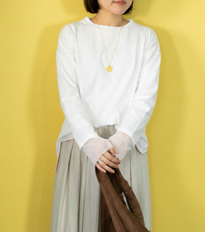 ポイントカラーロングTシャツ