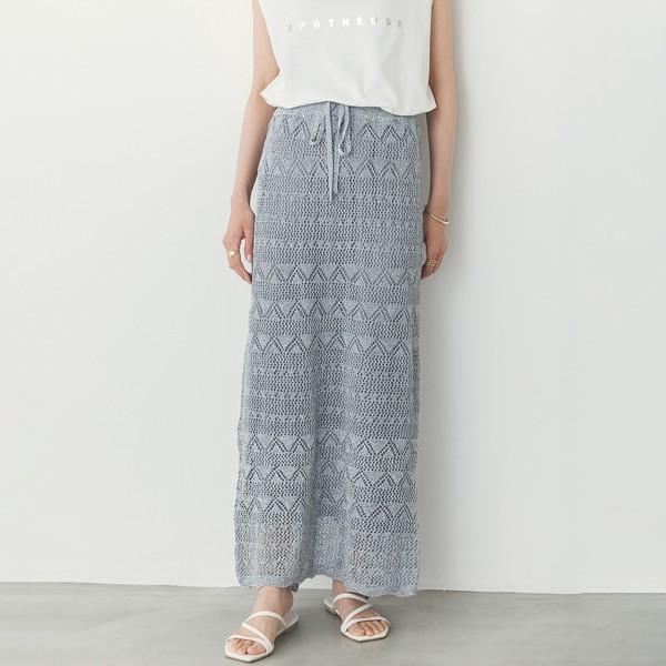 透かし編みAラインスカート