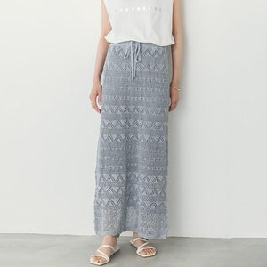 透かし編みAラインスカート