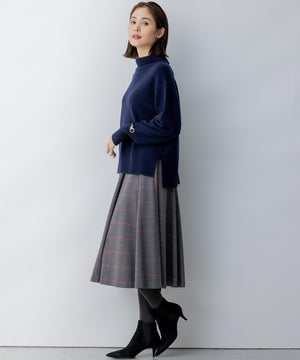 ウールカシミヤミックス ロールネック ニット