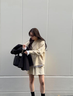 リラックスショートニットアップ