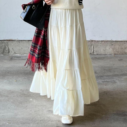 アイボリーティアードスカート
