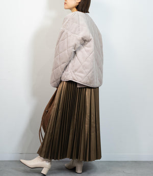 リバーシブルファーキルティングアウター