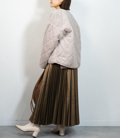 リバーシブルファーキルティングアウター