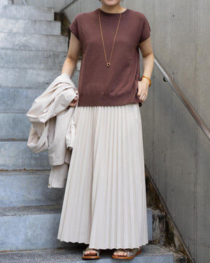 ラメプリーツフレアスカート