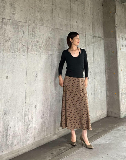 ホルターネックニットアンサンブル