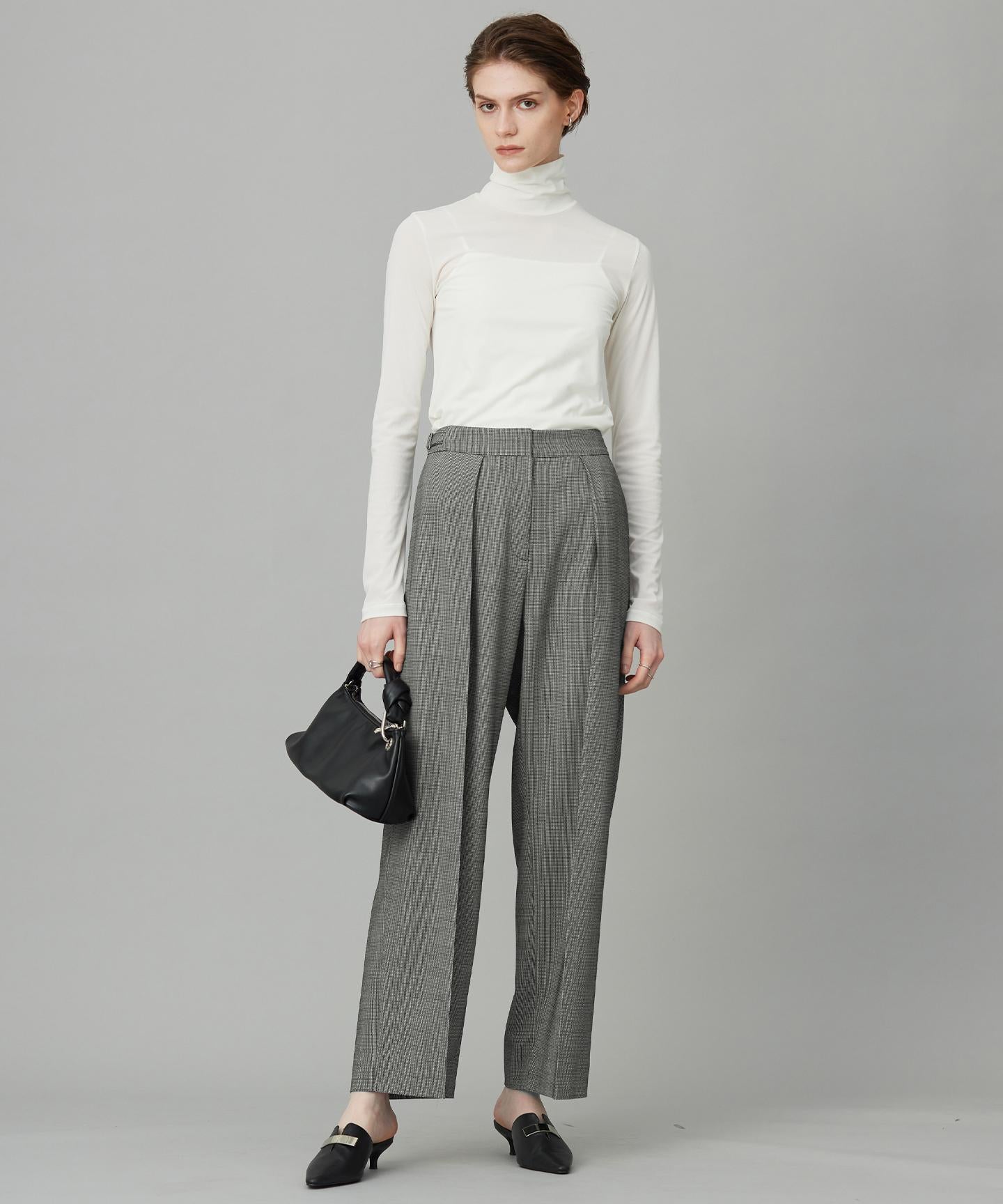 ウール2WAYストレッチ ワイドパンツ