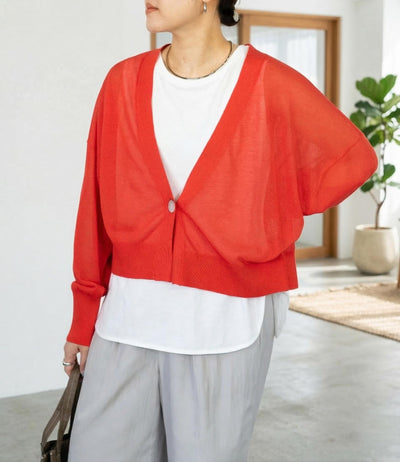 シアーショートドルマンカーディガン