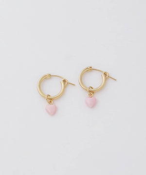 ハートストーンピアス