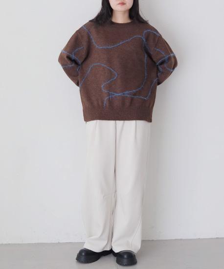 ニュアンスラインニット