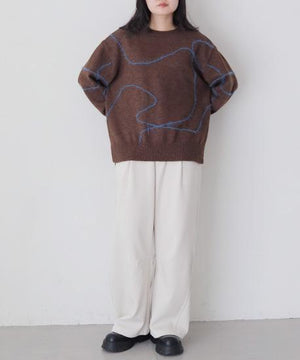 ニュアンスラインニット