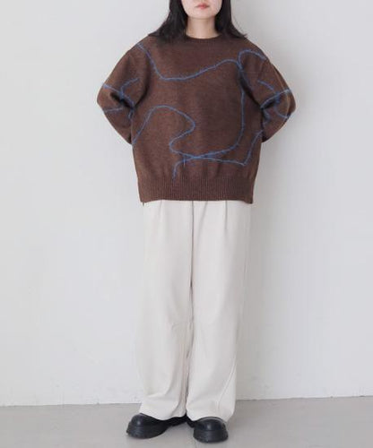 ニュアンスラインニット