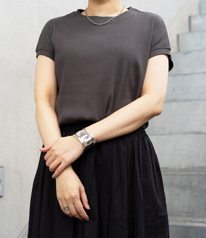 ミニリブフレンチスリーブトップス