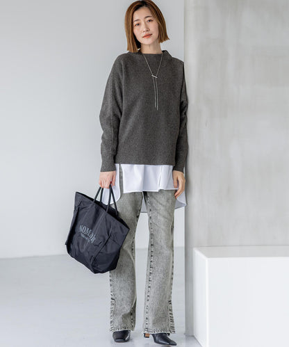 スリット ストレート デニム