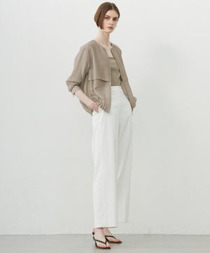 リヨセルナイロンワッシャー ノーカラーブルゾン