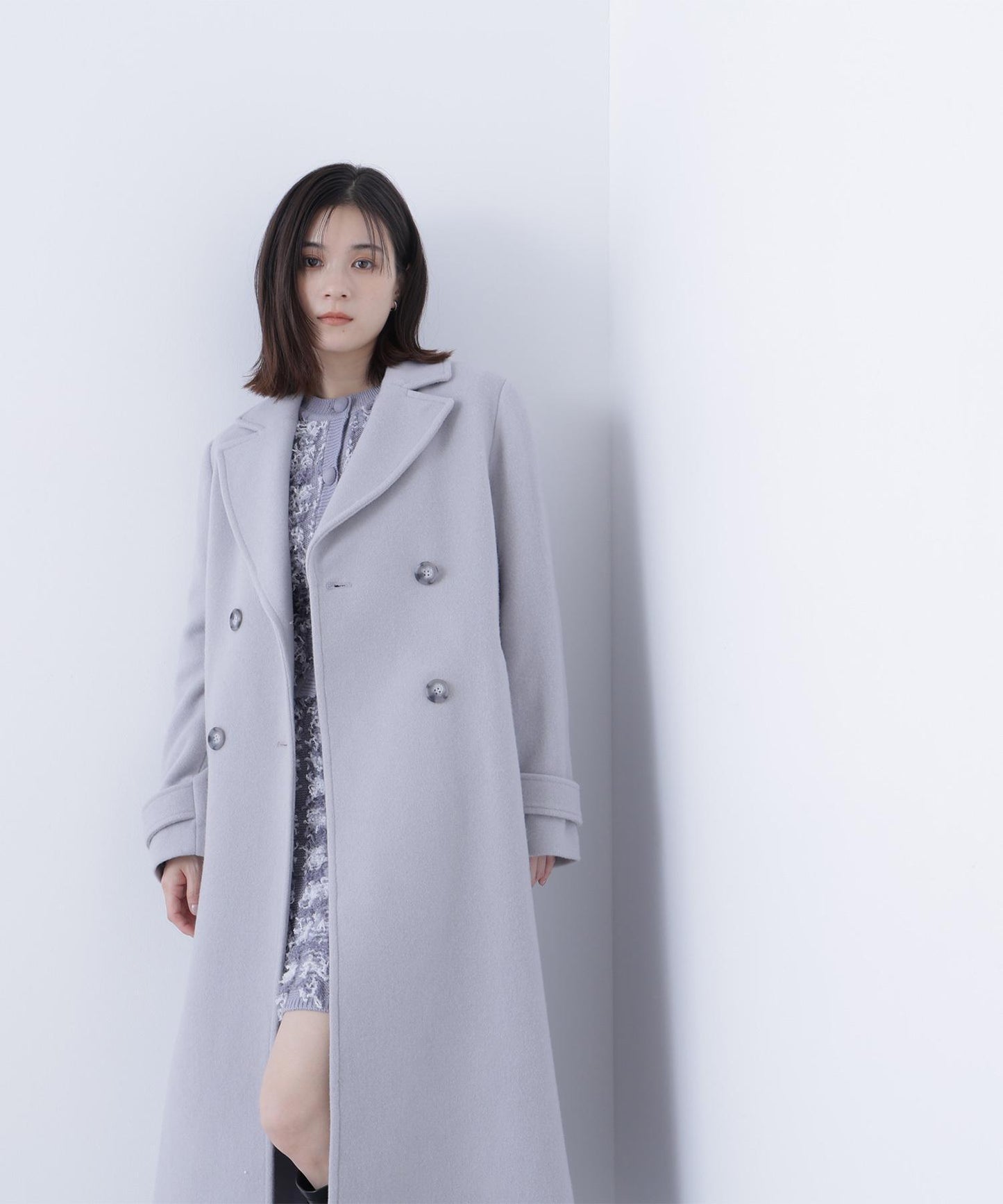 ビッグカラーダブルチェスターコート