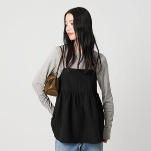 ポリエステルジャガード レイヤードキャミソール