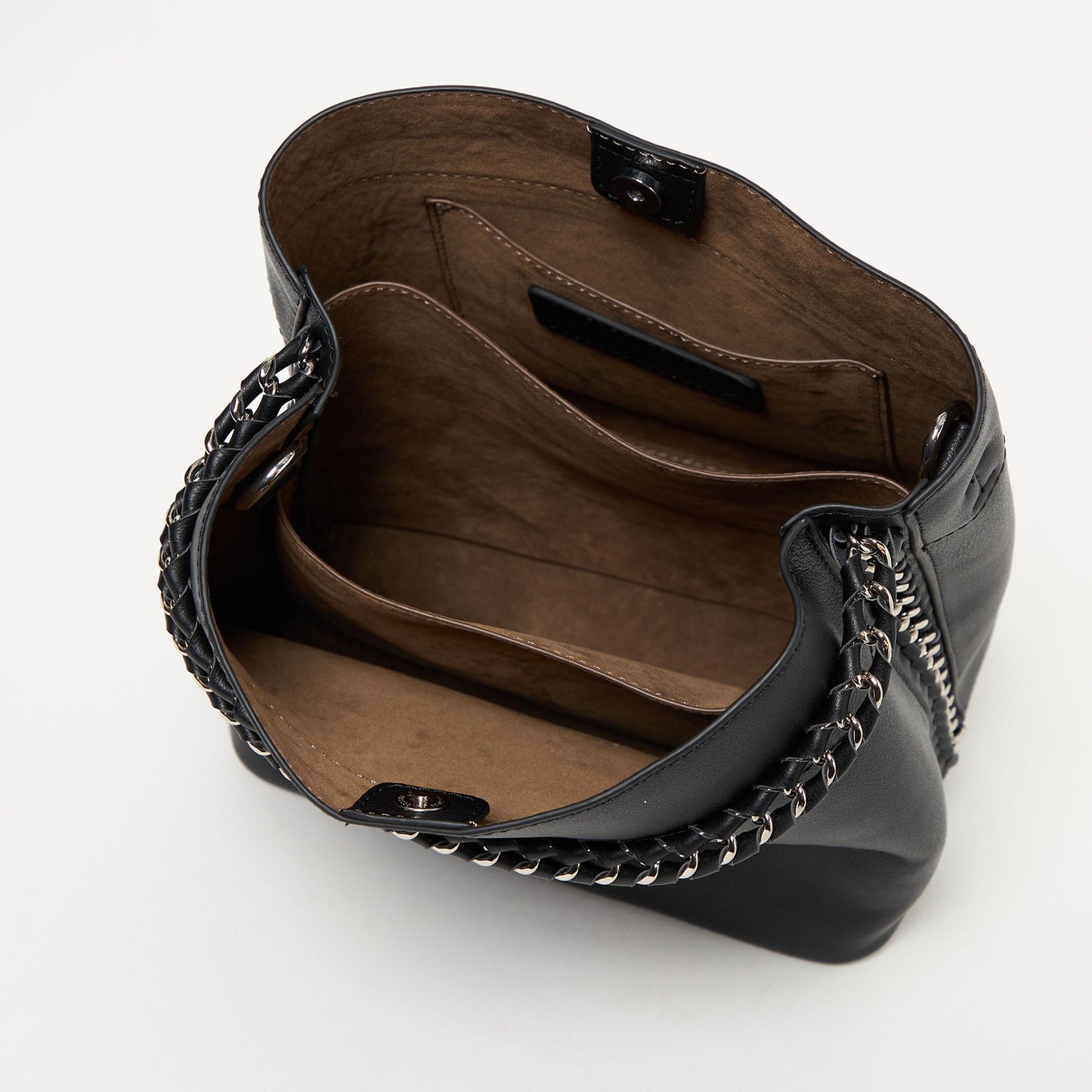 チェーンハンドル 2WAY スクエアバッグ ショルダーバッグ