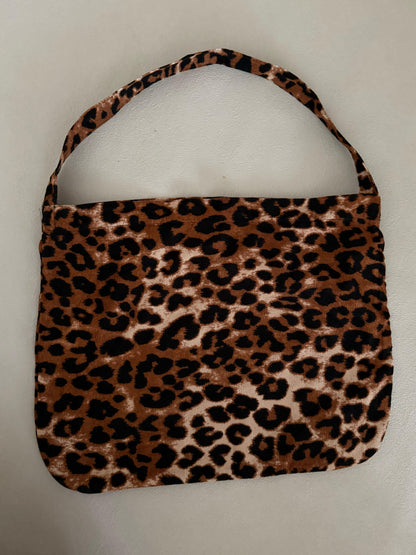 ワンハンドルレオパードトートバッグ