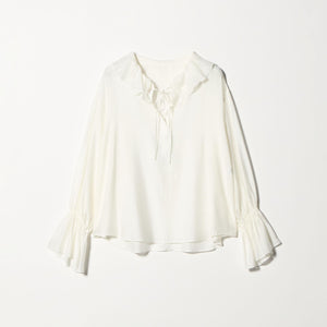 ラッフル スキッパーブラウス