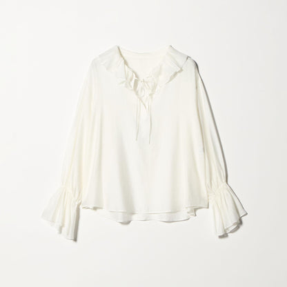 ラッフル スキッパーブラウス