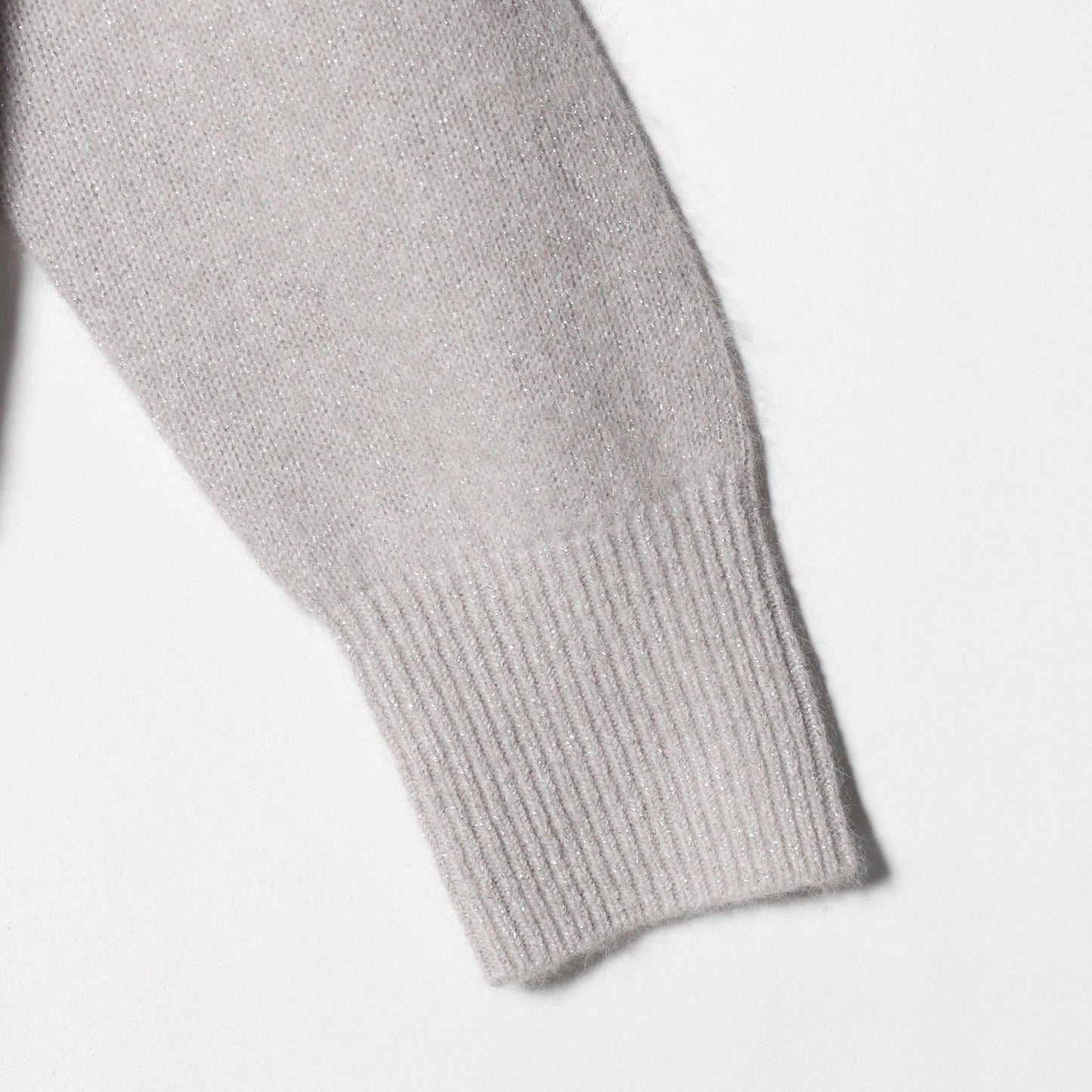 フォックス ウール ラメ タートルネック ニット