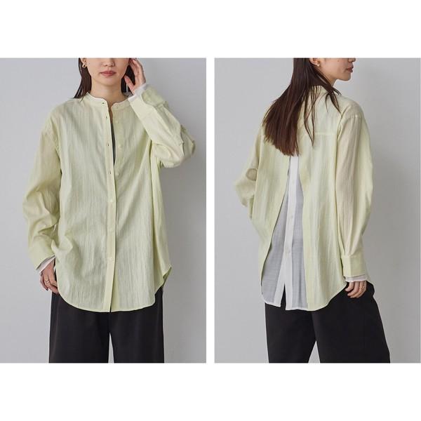 バックコンシャスロングシャツ