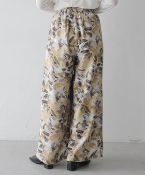 ペインティングフラワーイージーパンツ