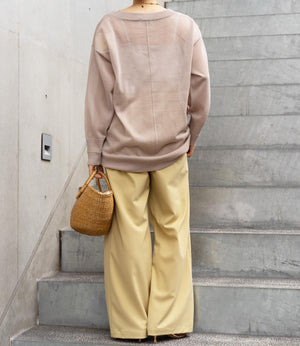 フィルムストライプストレートパンツ