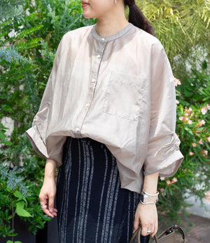 2wayシアーサテンブラウス