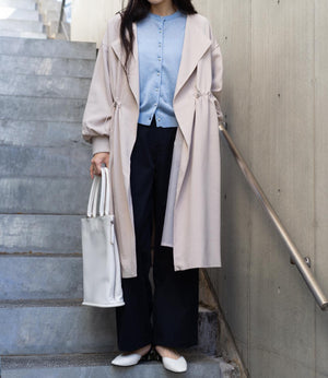 ベルト付きハイウエストストレートパンツ