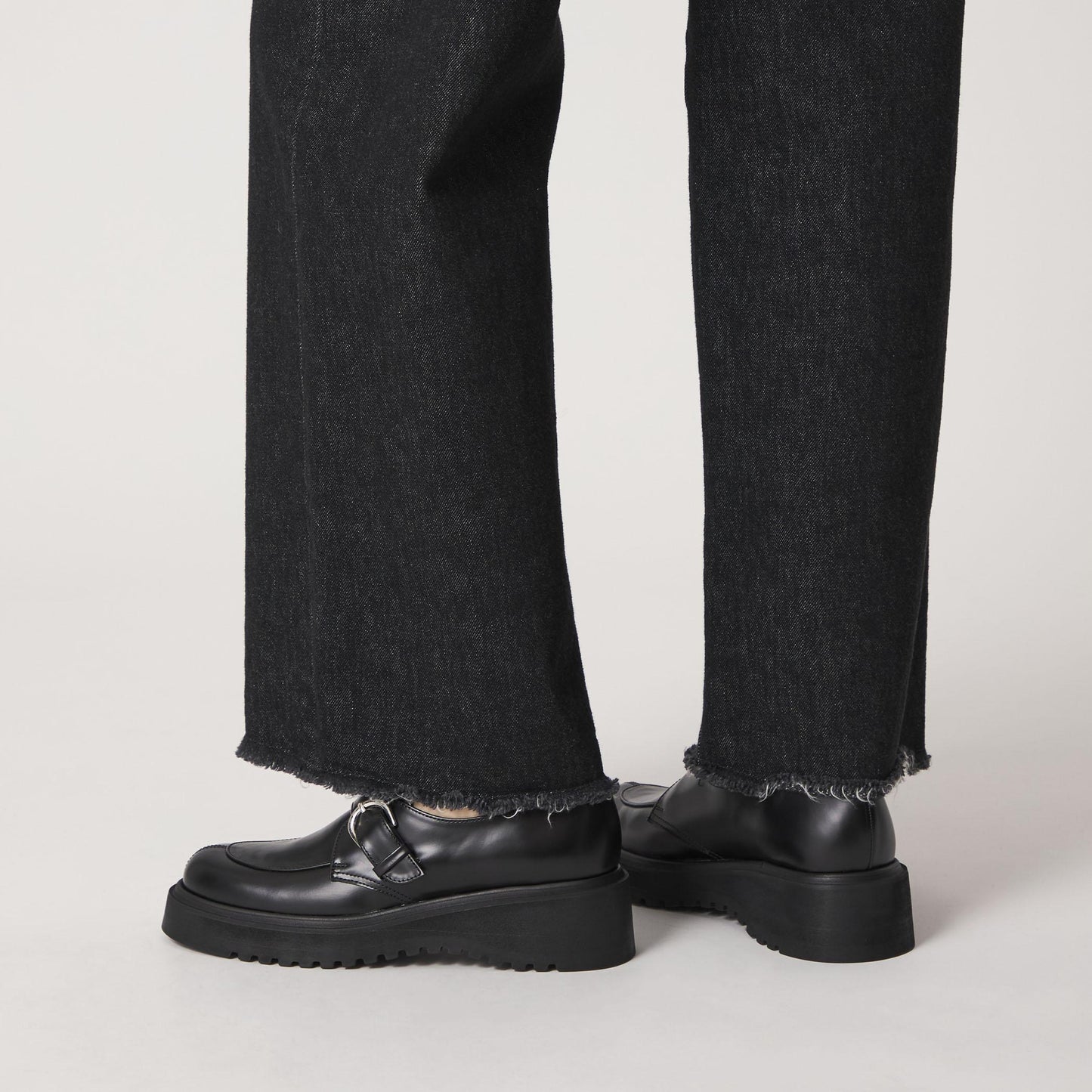 モンクストラップボリュームソールフラット55↑