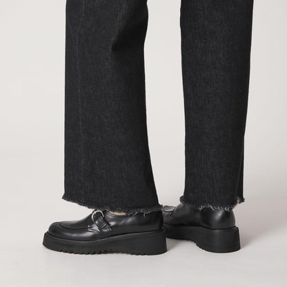 モンクストラップボリュームソールフラット55↑