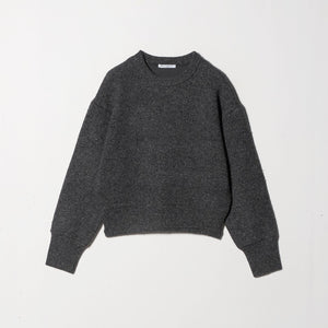 ウールブレンド シルクネップ ニットプルオーバー