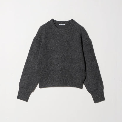 ウールブレンド シルクネップ ニットプルオーバー