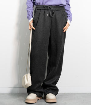 ヘリンボーン裏起毛イージーパンツ
