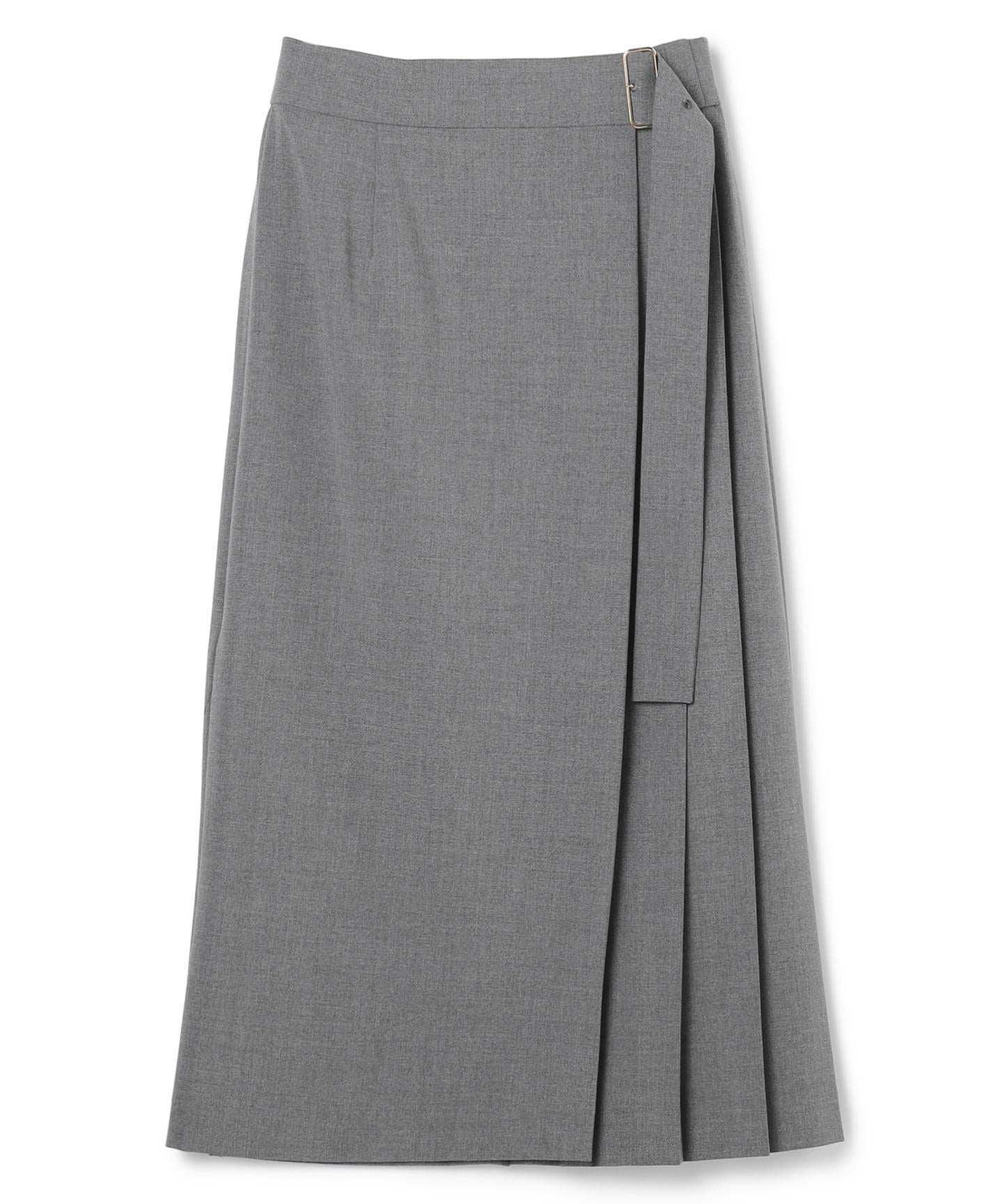 ZEPHYR / ウールライクアシンメトリープリーツスカート