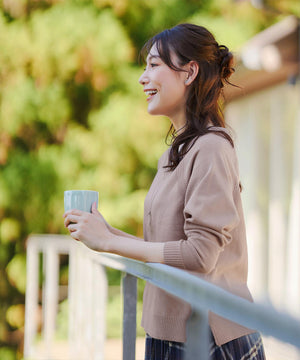 ラグランニットトップス