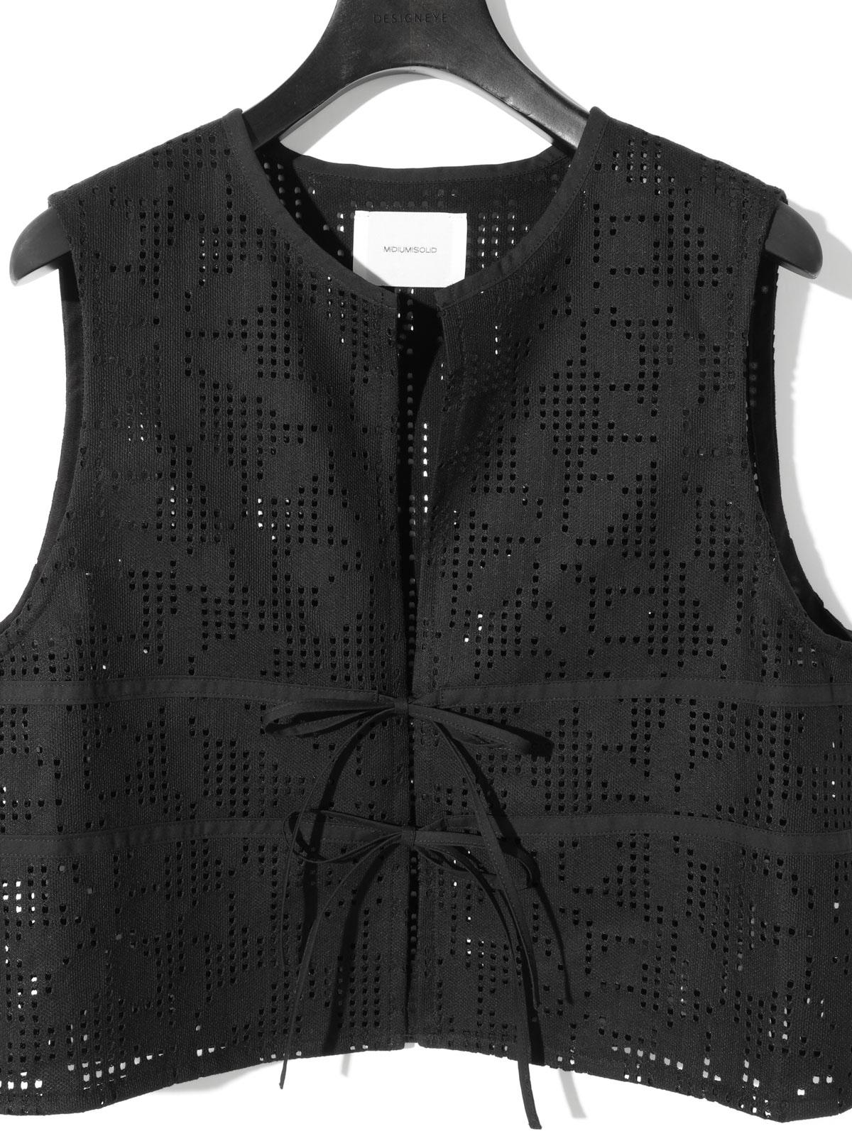 MIDIUMISOLID for Ladies レースショートベスト