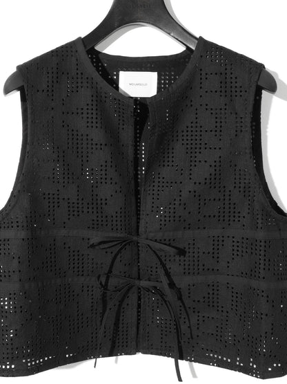 MIDIUMISOLID for Ladies レースショートベスト
