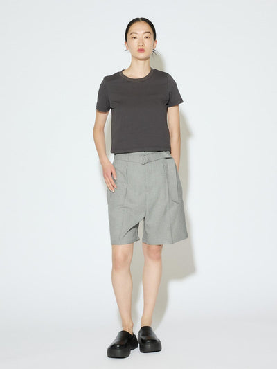 MIDIUMISOLID for Ladies ハイウエストベルト付きショーツ
