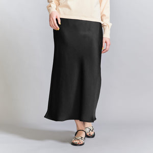 ポリエステルサテン マーメイドフレアスカート