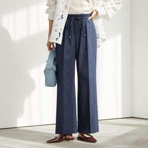 ［size SHORT/TALLあり］ニーハイフレアパンツ デニム 2 ストレッチ